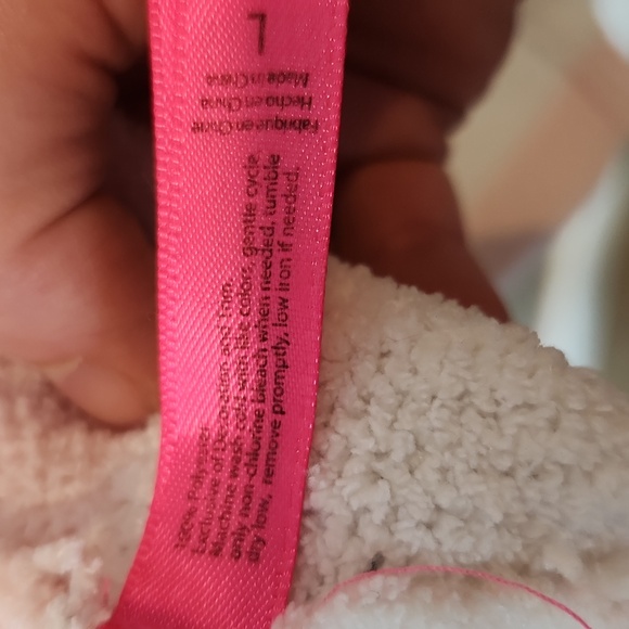 Betsey Johnson Pink and White Striped Heart Cardigan Size Large - Picture 12 of 12